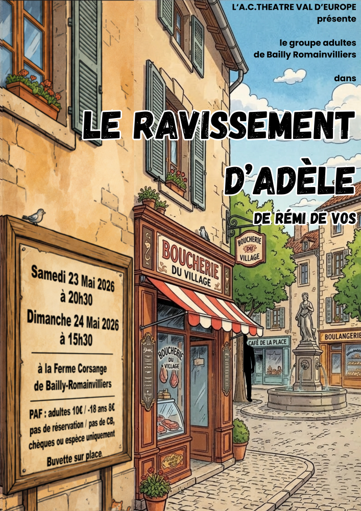 Affiche le ravissement d'Adèle (1) Affiche du spectacle Le Ravissement d'Adèle